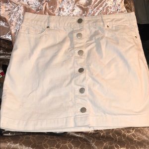Forever 21 white denim skirt